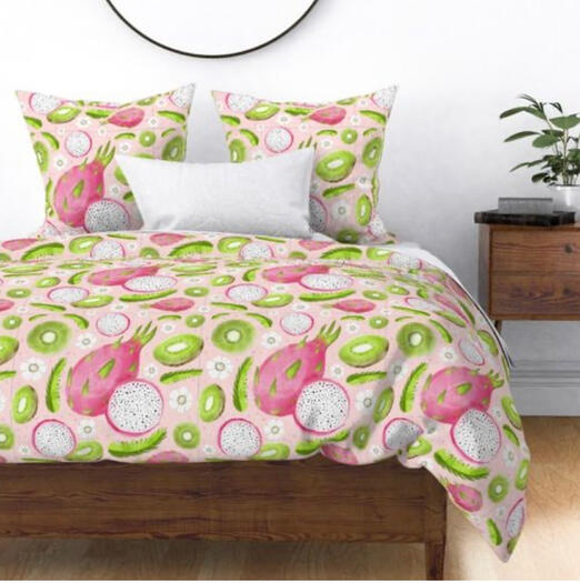 Dragon Fruit & Kiwi Confetti Fabric/Wallpaper